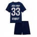 Paris Saint-Germain Warren Zaire-Emery #33 Hjemmedraktsett Barn 2025-26 Korte ermer (+ Korte bukser)